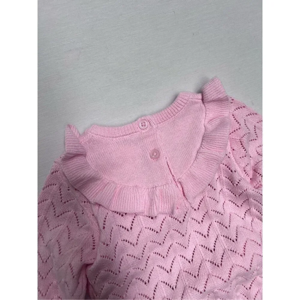 Janie and Jack Baby Ruffle Collared Sweater Set size 6–12 months